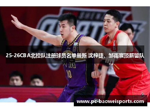 25-26CBA北控队注册球员名单最新 沈梓捷、邹雨宸顶薪留队